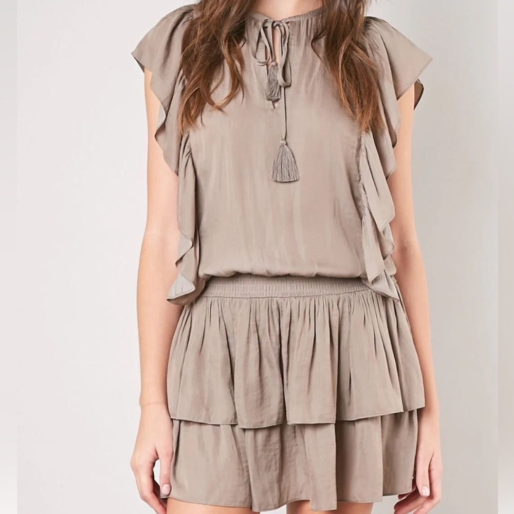 MUSTARD SEED Tiered Dress Mauve